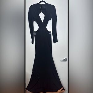 Reformation Black Long Sleeve Dress